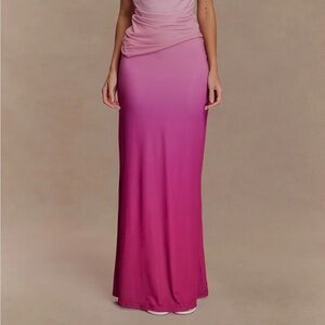 meshki pink ombre slinky skirt